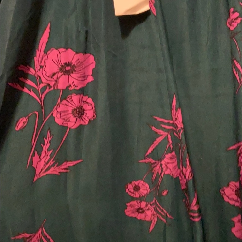 Lulu's Lexis Dark Green Floral Print Jumpsuit